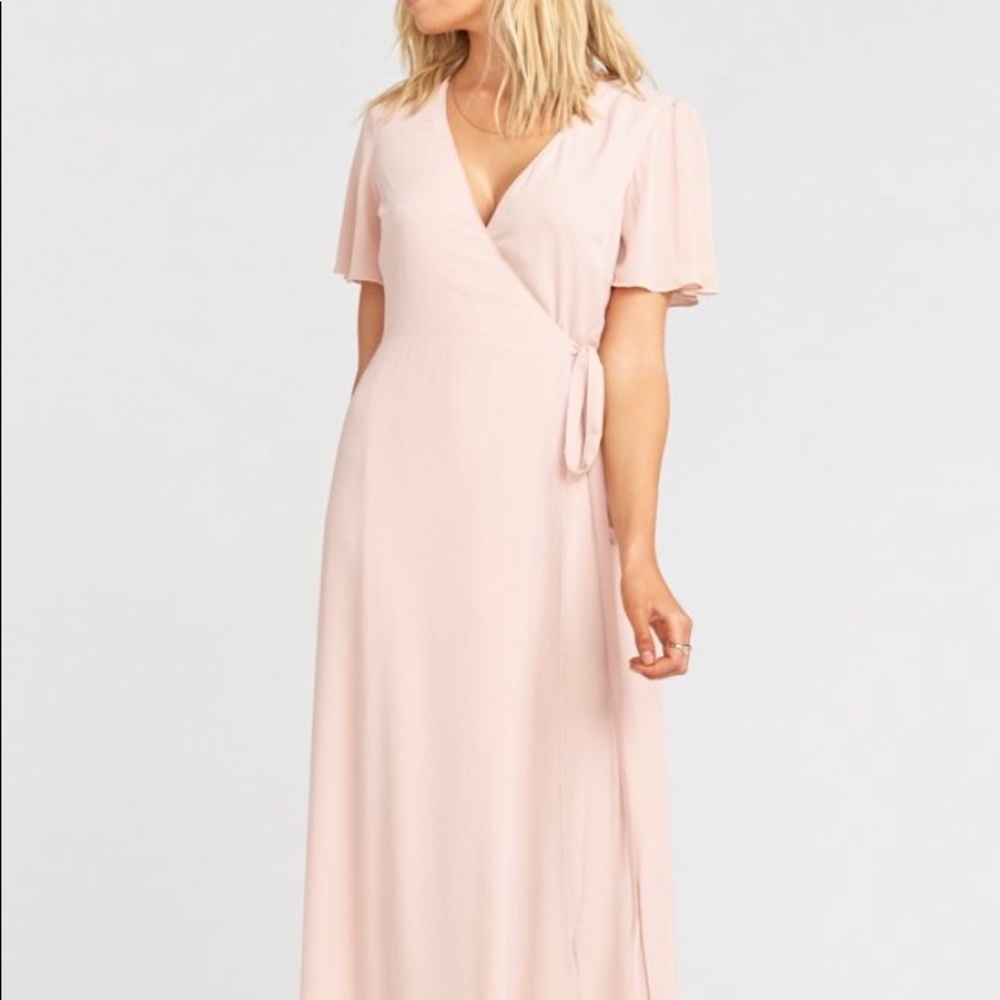Noelle Flutter Wrap Dress - Maxi